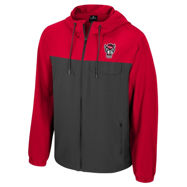 Red/Charcoal Full Zip Fission Hoode
